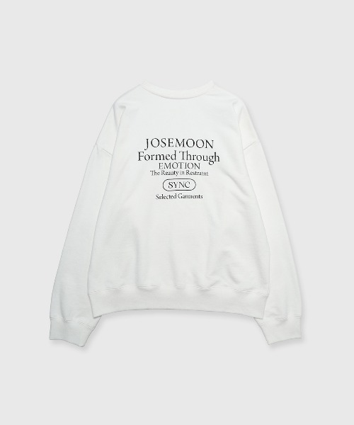 JOSE MOON(ジョゼムーン)の「FLOCKY LOGO SWEAT/フロッキーロゴスウェット(スウェット・レディース・ホワイト/グレー・FREE)」の2枚目の写真