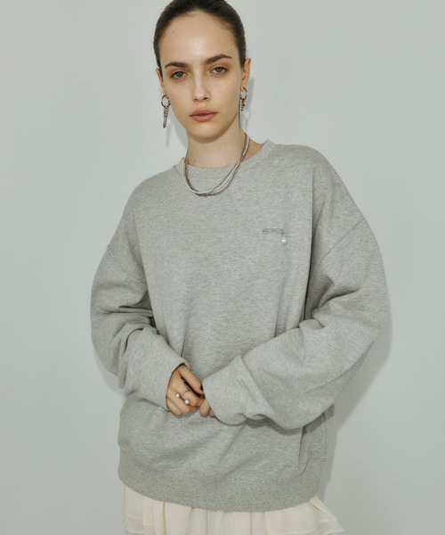 JOSE MOON(ジョゼムーン)の「FLOCKY LOGO SWEAT/フロッキーロゴスウェット(スウェット・レディース・ホワイト/グレー・FREE)」の3枚目の写真