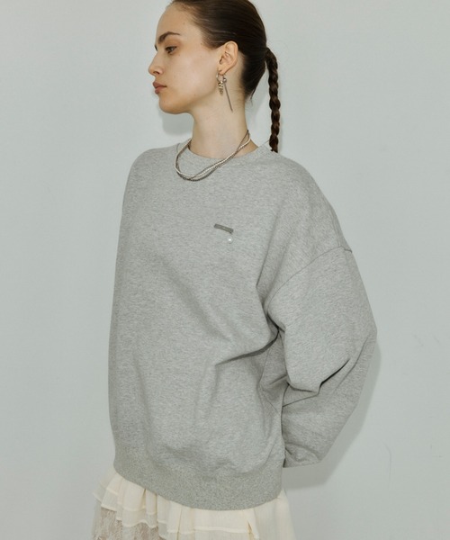 JOSE MOON(ジョゼムーン)の「FLOCKY LOGO SWEAT/フロッキーロゴスウェット(スウェット・レディース・ホワイト/グレー・FREE)」の4枚目の写真