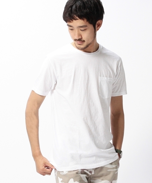 HANES（ヘインズ）の「HANES×BEAMS / 別注 ポケットTee 16SS（Tシャツ/カットソー・メンズ・ブラック/ネイビー/ホワイト・SMALL/MEDIUM/X-SMALL/LARGE）」の4枚目の写真