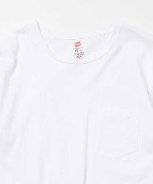 HANES（ヘインズ）の「HANES×BEAMS / 別注 ポケットTee 16SS（Tシャツ/カットソー・メンズ・ブラック/ネイビー/ホワイト・SMALL/MEDIUM/X-SMALL/LARGE）」の7枚目の写真