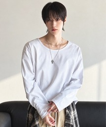 NOWLE（ノウル）の「【NOWLE】ワイドラウンドネック ロンT / コンパクト ボックス ロングスリーブ Tシャツ（Tシャツ/カットソー）」