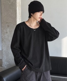 NOWLE（ノウル）の「【NOWLE】ワイドラウンドネック ロンT / コンパクト ボックス ロングスリーブ Tシャツ（Tシャツ/カットソー）」