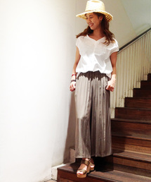 N.（N. Natural Beauty Basic） | クレープローンワイドパンツ(その他パンツ)