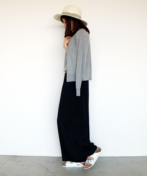 N.（N. Natural Beauty Basic）（エヌエヌナチュラルビューティーベーシック）の「クレープローンワイドパンツ（その他パンツ・レディース・ベージュ/ネイビー/カーキ/ベージュ系その他/ブラウン・MEDIUM/SMALL）」の9枚目の写真