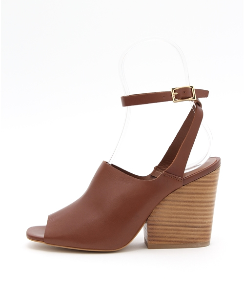 LE TALON（ルタロン）の「10cmレザーコウブカアンクルフトヒールサンダル◆（サンダル・レディース・キャメル/ブラック・36/37/38）」の3枚目の写真