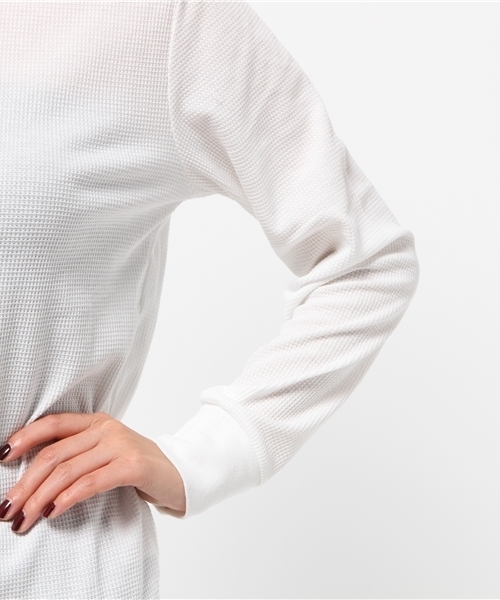 WEGO(ウィゴー)の「WEGO/サーマルロングTシャツ(Tシャツ/カットソー・レディース・ブルー/ピンク/ホワイト・FREE)」の9枚目の写真