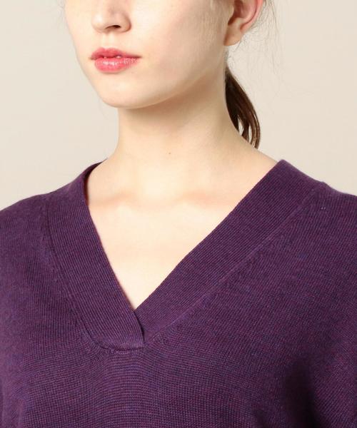 BEAUTY&YOUTH UNITED ARROWS（ビューティーアンドユースユナイテッドアローズ）の「BY 9G ウールVネック ドルマンスリーブニット◆（ニット/セーター・レディース・グレー/ナチュラル/パープル・FREE）」の14枚目の写真