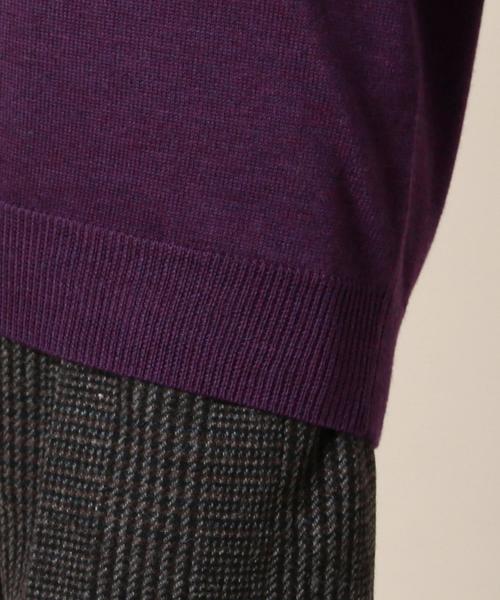 BEAUTY&YOUTH UNITED ARROWS（ビューティーアンドユースユナイテッドアローズ）の「BY 9G ウールVネック ドルマンスリーブニット◆（ニット/セーター・レディース・グレー/ナチュラル/パープル・FREE）」の4枚目の写真