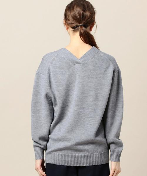 BEAUTY&YOUTH UNITED ARROWS（ビューティーアンドユースユナイテッドアローズ）の「BY 9G ウールVネック ドルマンスリーブニット◆（ニット/セーター・レディース・グレー/ナチュラル/パープル・FREE）」の8枚目の写真