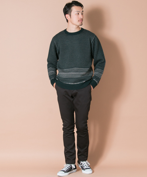 URBAN RESEARCH（アーバンリサーチ）の「UR フルパターンパネルC/Nニット（ニット/セーター・メンズ・ホワイト系その他/ブルー系その他/グリーン系その他・LARGE/MEDIUM）」の8枚目の写真