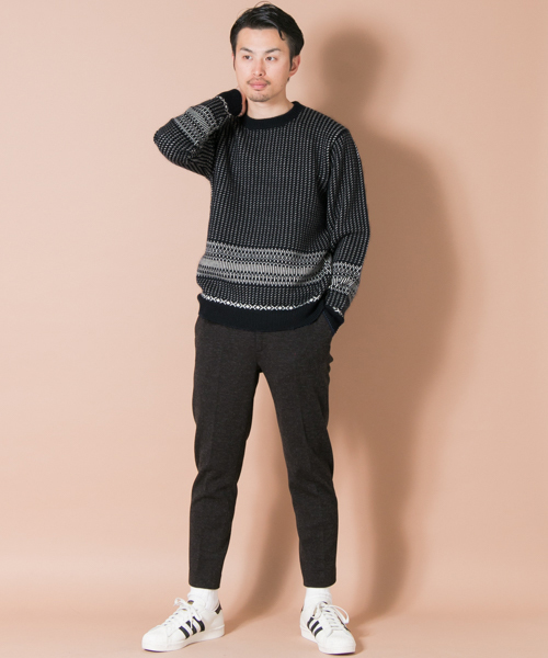 URBAN RESEARCH（アーバンリサーチ）の「UR フルパターンパネルC/Nニット（ニット/セーター・メンズ・ホワイト系その他/ブルー系その他/グリーン系その他・LARGE/MEDIUM）」の9枚目の写真