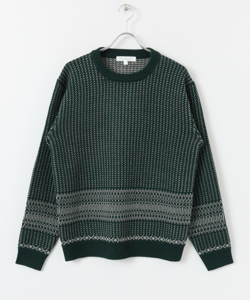 URBAN RESEARCH（アーバンリサーチ）の「UR フルパターンパネルC/Nニット（ニット/セーター・メンズ・ホワイト系その他/ブルー系その他/グリーン系その他・LARGE/MEDIUM）」の11枚目の写真