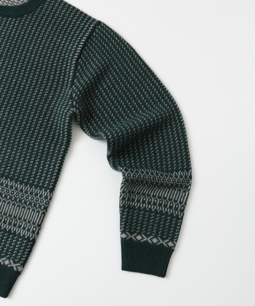 URBAN RESEARCH（アーバンリサーチ）の「UR フルパターンパネルC/Nニット（ニット/セーター・メンズ・ホワイト系その他/ブルー系その他/グリーン系その他・LARGE/MEDIUM）」の14枚目の写真