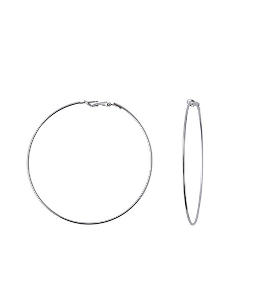 STYLE DELI（スタイルデリ）の「華奢BIGフープピアス（ピアス（両耳用）・レディース・ゴールド/シルバー・FREE）」の4枚目の写真