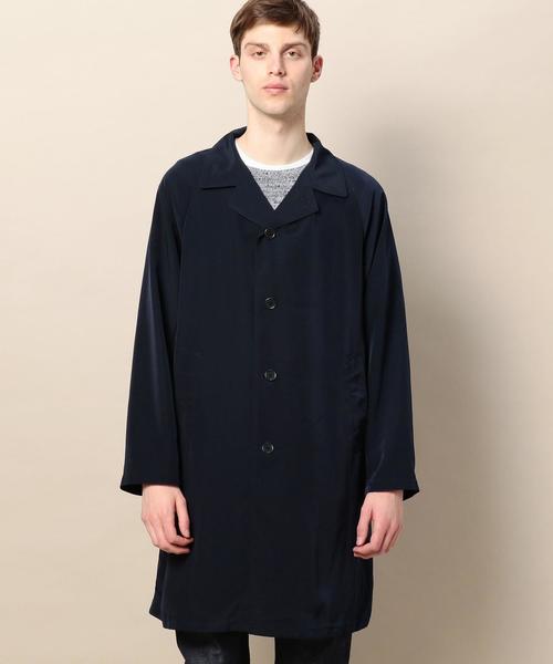 BEAUTY&YOUTH UNITED ARROWS（ビューティーアンドユースユナイテッドアローズ）の「BY ドレープ サテン コート ◆（ステンカラーコート・メンズ・ベージュ/ネイビー/ブラック・X-LARGE/LARGE/SMALL/MEDIUM）」の20枚目の写真