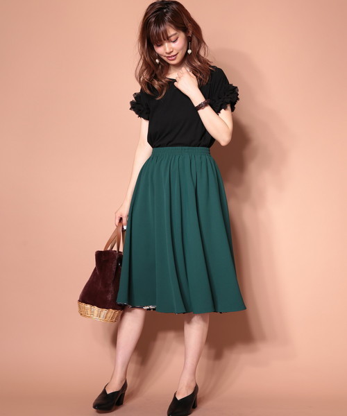 natural couture（ナチュラルクチュール）の「リバーシブルスカート（スカート・レディース・グリーン/ボルドー/ベージュ/ネイビー・FREE）」の15枚目の写真