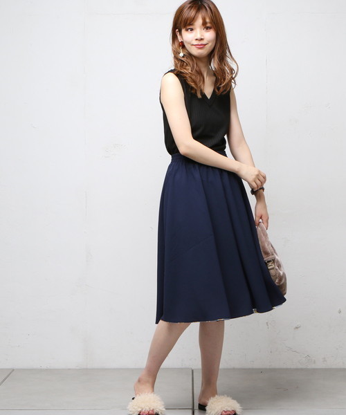 natural couture（ナチュラルクチュール）の「リバーシブルスカート（スカート・レディース・グリーン/ボルドー/ベージュ/ネイビー・FREE）」の18枚目の写真