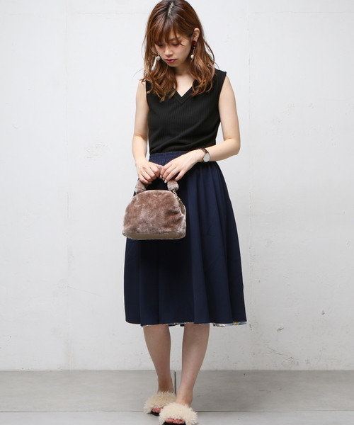 natural couture（ナチュラルクチュール）の「リバーシブルスカート（スカート・レディース・グリーン/ボルドー/ベージュ/ネイビー・FREE）」の19枚目の写真