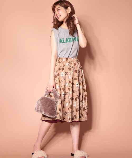 natural couture（ナチュラルクチュール）の「リバーシブルスカート（スカート・レディース・グリーン/ボルドー/ベージュ/ネイビー・FREE）」の13枚目の写真