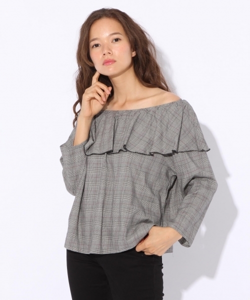 niko and...(ニコアンド)の「チェックフレアブラウス(シャツ/ブラウス・レディース・レッド/イエロー・MEDIUM/LARGE)」の12枚目の写真