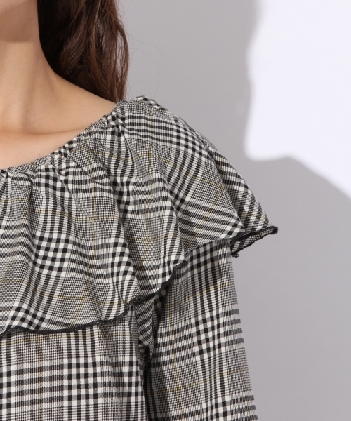 niko and...(ニコアンド)の「チェックフレアブラウス(シャツ/ブラウス・レディース・レッド/イエロー・MEDIUM/LARGE)」の7枚目の写真