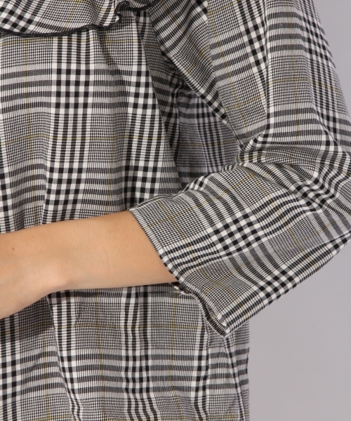 niko and...(ニコアンド)の「チェックフレアブラウス(シャツ/ブラウス・レディース・レッド/イエロー・MEDIUM/LARGE)」の6枚目の写真