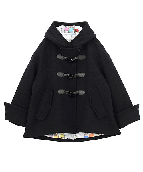 TSUMORI CHISATO(ツモリチサト)の「ビルバオメルトン(ダッフルコート・レディース・ブラック系その他/ベージュ/グリーン/ブラック・02)」の3枚目の写真