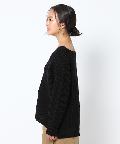 laboratory work（ラボラトリーワーク）の「変形アゼＶプルオーバー（ニット/セーター・レディース・ホワイト/ブラック/ピンク/グレー系その他・MEDIUM）」の14枚目の写真