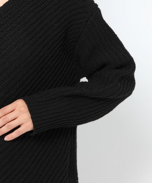 laboratory work（ラボラトリーワーク）の「変形アゼＶプルオーバー（ニット/セーター・レディース・ホワイト/ブラック/ピンク/グレー系その他・MEDIUM）」の17枚目の写真