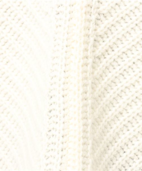 laboratory work（ラボラトリーワーク）の「変形アゼＶプルオーバー（ニット/セーター・レディース・ホワイト/ブラック/ピンク/グレー系その他・MEDIUM）」の5枚目の写真