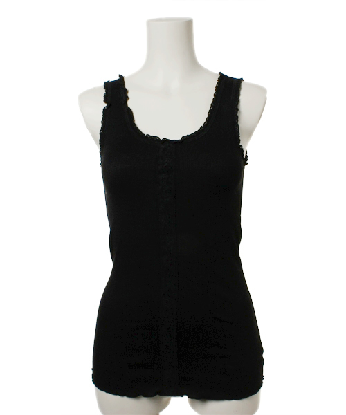 mystic（ミスティック）の「テレコフロントレースタンク（タンクトップ・レディース・ライトグレー/サンドベージュ/ブラック/チャコールグレー/ピンク/オフホワイト/ベージュ・ﾌﾘ-）」の3枚目の写真