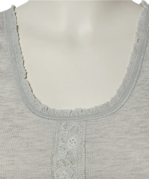 mystic（ミスティック）の「テレコフロントレースタンク（タンクトップ・レディース・ライトグレー/サンドベージュ/ブラック/チャコールグレー/ピンク/オフホワイト/ベージュ・ﾌﾘ-）」の13枚目の写真