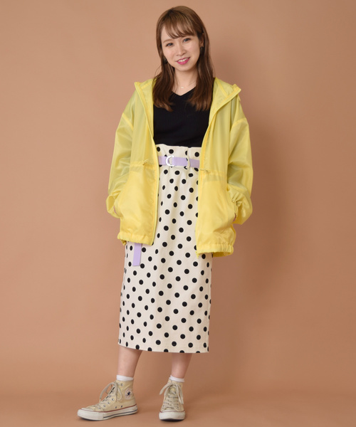 w closet(ダブルクローゼット)の「フード付きトラックジップブルゾン(ブルゾン・レディース・パープル/イエロー/オレンジ・FREE)」の20枚目の写真