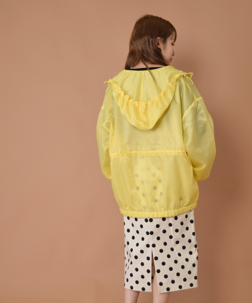 w closet(ダブルクローゼット)の「フード付きトラックジップブルゾン(ブルゾン・レディース・パープル/イエロー/オレンジ・FREE)」の19枚目の写真