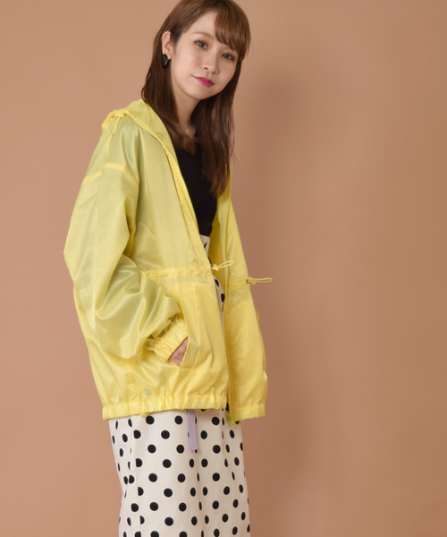 w closet(ダブルクローゼット)の「フード付きトラックジップブルゾン(ブルゾン・レディース・パープル/イエロー/オレンジ・FREE)」の22枚目の写真