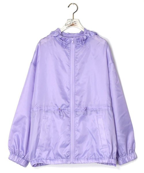 w closet(ダブルクローゼット)の「フード付きトラックジップブルゾン(ブルゾン・レディース・パープル/イエロー/オレンジ・FREE)」の16枚目の写真