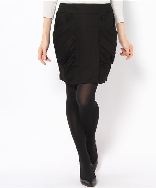 KariAng（カリアング）の「タックギャザースカート（スカート・レディース・ブラック/ブルー/イエロー・SMALL/MEDIUM）」の2枚目の写真