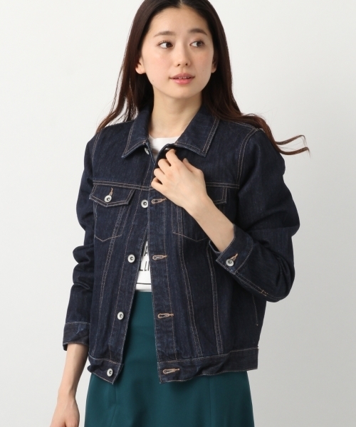 LEPSIM（レプシィム）の「レギュラーデニムジャケット　778430（デニムジャケット・レディース・キナリ/ブルー/ワンウォッシュ・LARGE/MEDIUM）」の3枚目の写真