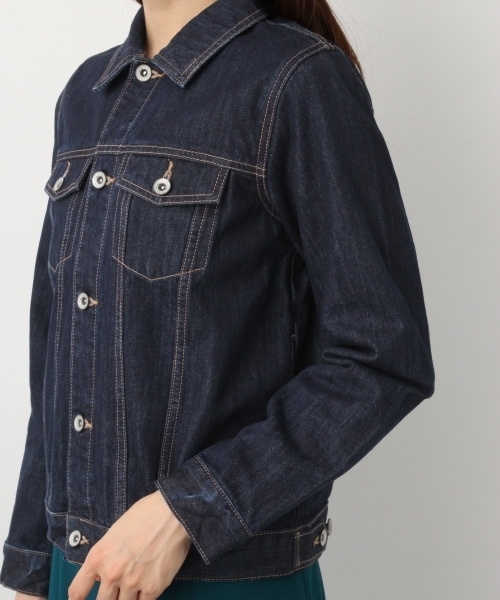 LEPSIM（レプシィム）の「レギュラーデニムジャケット　778430（デニムジャケット・レディース・キナリ/ブルー/ワンウォッシュ・LARGE/MEDIUM）」の16枚目の写真