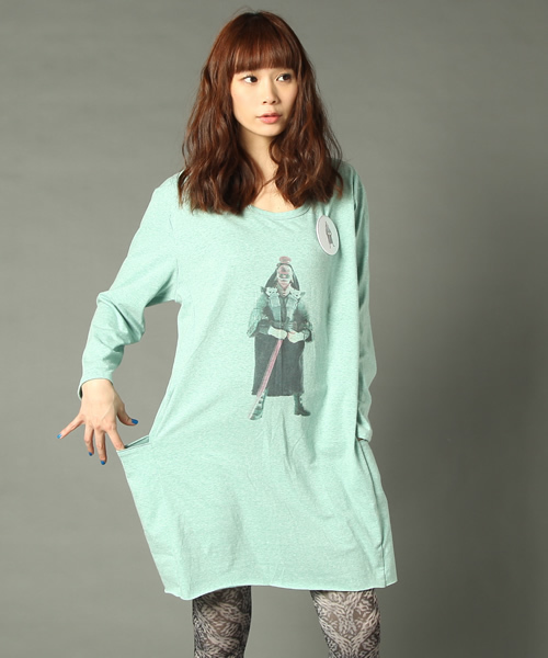 STORAMA（ストラマ）の「【STORAMA】4010NIGHT TIME 7分袖ポケットT（Tシャツ/カットソー・レディース・ホワイト/ブラック/グレー/ブラウン/グリーン・SMALL/MEDIUM/LARGE）」の5枚目の写真