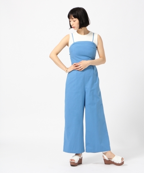LOWRYS FARM(ローリーズファーム)の「L/Rウシロリボンサロペ 793074(サロペット/オーバーオール・レディース・ブラック/ブルー/グレー・MEDIUM/LARGE)」の6枚目の写真