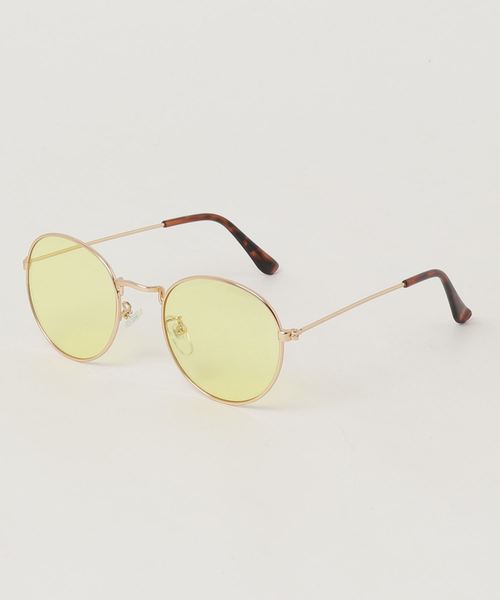 WEGO(ウィゴー)の「WEGO/メタルボストンカラーサングラス(サングラス・メンズ・ブルー/ブラウン/ピンク/イエロー・FREE)」の10枚目の写真