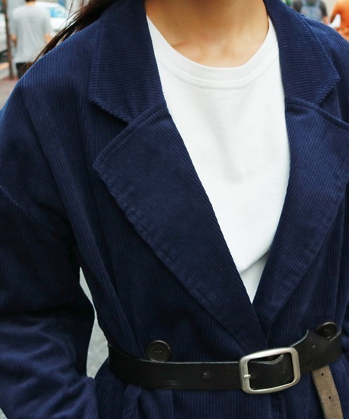 TODAYFUL（トゥデイフル）の「コーデゥロイオーバーコート（チェスターコート・レディース・グリーン/ブラウン/ネイビー・38inch/36inch）」の21枚目の写真