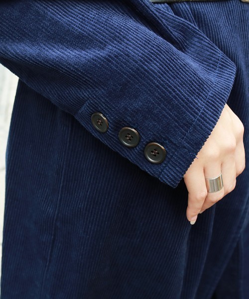 TODAYFUL（トゥデイフル）の「コーデゥロイオーバーコート（チェスターコート・レディース・グリーン/ブラウン/ネイビー・38inch/36inch）」の20枚目の写真