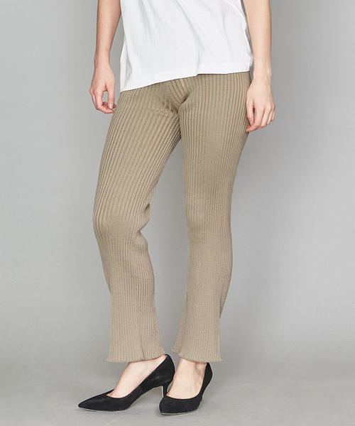 BEAUTY&YOUTH UNITED ARROWS（ビューティーアンドユースユナイテッドアローズ）の「BY∴ ホールガーメントリブパンツ ◆（その他パンツ・レディース・モカ/グレー/ブラック/ライトグレー/ベージュ/ナチュラル・FREE）」の5枚目の写真