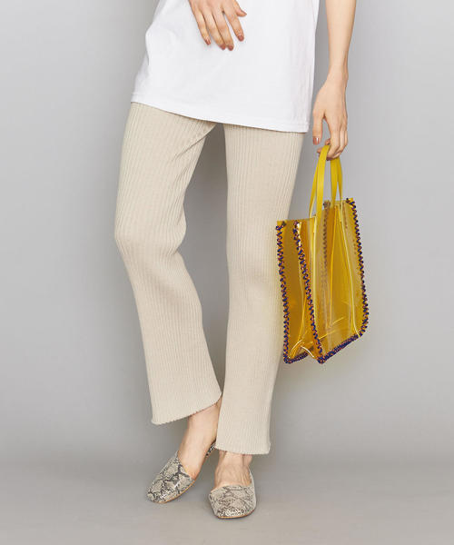 BEAUTY&YOUTH UNITED ARROWS（ビューティーアンドユースユナイテッドアローズ）の「BY∴ ホールガーメントリブパンツ ◆（その他パンツ・レディース・モカ/グレー/ブラック/ライトグレー/ベージュ/ナチュラル・FREE）」の6枚目の写真