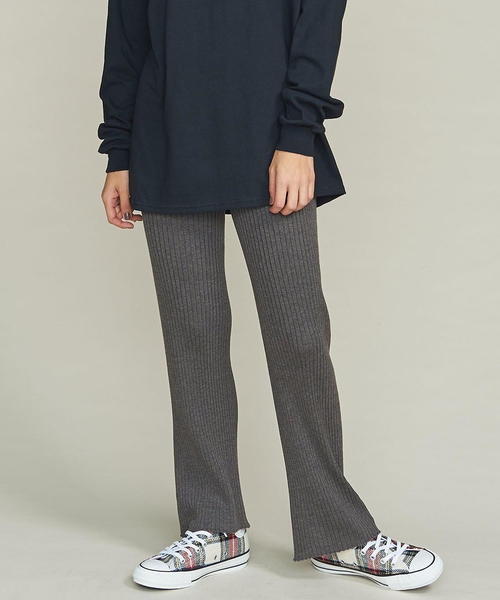 BEAUTY&YOUTH UNITED ARROWS（ビューティーアンドユースユナイテッドアローズ）の「BY∴ ホールガーメントリブパンツ ◆（その他パンツ・レディース・モカ/グレー/ブラック/ライトグレー/ベージュ/ナチュラル・FREE）」の3枚目の写真