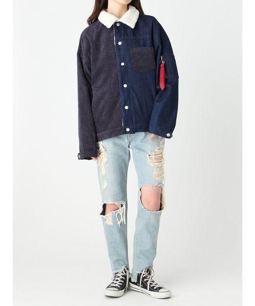 jouetie（ジュエティ）の「MA-ジャン（ブルゾン・レディース・ブラック/インディゴブルー/ベージュ/カーキ・MEDIUM）」の20枚目の写真