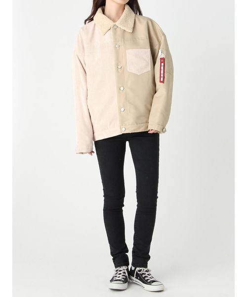 jouetie（ジュエティ）の「MA-ジャン（ブルゾン・レディース・ブラック/インディゴブルー/ベージュ/カーキ・MEDIUM）」の19枚目の写真